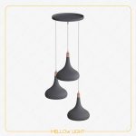 لوستر آویز سه شاخه‌ گرد آباژوری - Image 7