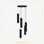 لوستر 5 شاخه گرد استوانه‌ای 20 سانت - Image 3